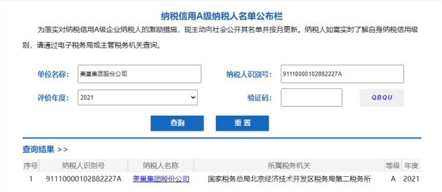 以誠信鑄品牌，美巢集團股份公司連續15年獲評納稅信用A級企業