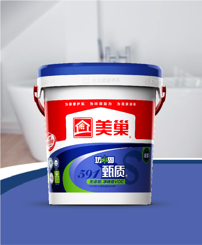 坊水固甄質FSG591JV無添加凈味低VOC藍色超柔防水涂料